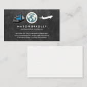 Carte De Visite Icône du monde | Semi-camion | Avion (Devant / Derrière)