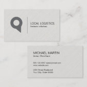 Carte De Visite Icône Emplacement | Logistique (Devant / Derrière)