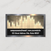 Carte De Visite Icône Equalizer | Tourne-disques | Notes musicales (Dos)