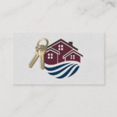 Carte De Visite Icône et clés d'accueil (Devant)