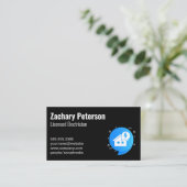 Carte De Visite Icône et maison d'électricité (Debout devant)