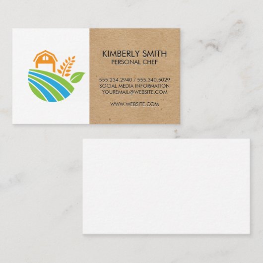 Carte De Visite Icône Ferme (Devant / Derrière)