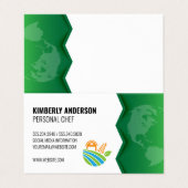 Carte De Visite Icône Ferme | Terre verte (Extérieur déplié)