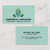 Carte De Visite Icône Feuilles naturels (Devant / Derrière)