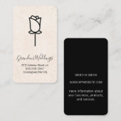 Carte De Visite Icône Fleur Élégante (Devant / Derrière)