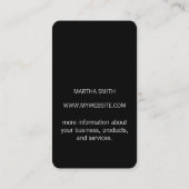 Carte De Visite Icône Fleur Élégante (Dos)