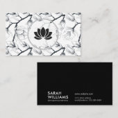 Carte De Visite Icône florale avec branches de fleurs naturelles (Devant / Derrière)