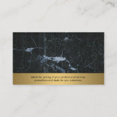 Carte De Visite Icône Gavel | Procureur | Métallique d'or | Marbre (Dos)