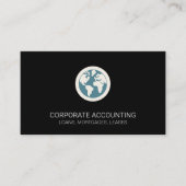 Carte De Visite Icône Globe (Devant)
