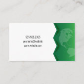 Carte De Visite Icône Globe | Terre verte (Dos)