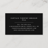 Carte De Visite Icône Gold Plane, Vol Steward & Pilot (Dos)