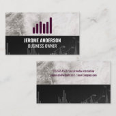 Carte De Visite Icône Graphique de croissance | Graphique du march (Devant / Derrière)