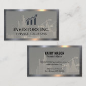 Carte De Visite Icône Graphique financier (Devant / Derrière)