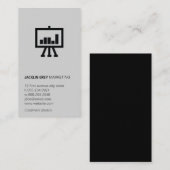 Carte De Visite Icône Graphique Gris et noir (Devant / Derrière)