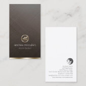 Carte De Visite Icône Graphique Stock or du courtier en actions (Devant / Derrière)