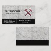 Carte De Visite Icône Hammers | Développeur de construction (Devant / Derrière)