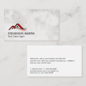 Carte De Visite Icône Homes | Marbre exécutif (Devant / Derrière)