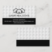 Carte De Visite Icône Homes | Motif de tissage (Devant / Derrière)
