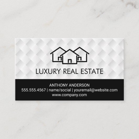 Carte De Visite Icône Homes | Motif de tissage (Devant)