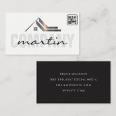 Carte De Visite Icône Immobilier | Code QR (Devant / Derrière)