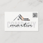 Carte De Visite Icône Immobilier | Code QR (Devant)