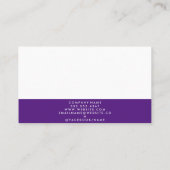 Carte De Visite Icône Immobilier | Découpe pourpre (Dos)