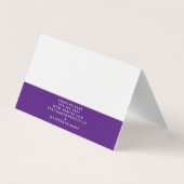 Carte De Visite Icône Immobilier | Découpe pourpre (Dos)