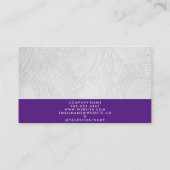 Carte De Visite Icône Immobilier | Découpe pourpre (Dos)