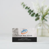 Carte De Visite Icône Immobilier | Marbre (Debout devant)