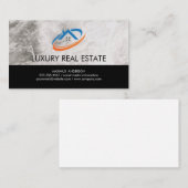 Carte De Visite Icône Immobilier | Marbre (Devant / Derrière)