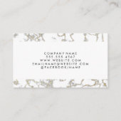 Carte De Visite Icône Immobilier | Marbre or (Dos)