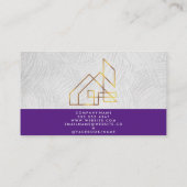 Carte De Visite Icône Immobilier | Style moderne (Dos)