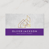 Carte De Visite Icône Immobilier | Style moderne (Devant)