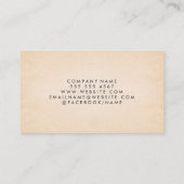 Carte De Visite Icône Immobilier | Texture papier (Dos)