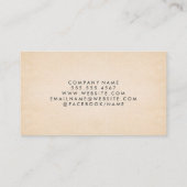 Carte De Visite Icône Immobilier | Texture papier (Dos)