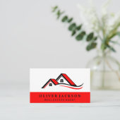 Carte De Visite Icône Immobilier |Toits (Debout devant)