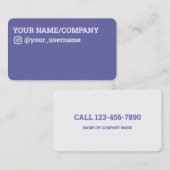 Carte De Visite Icône Instagram (Devant / Derrière)