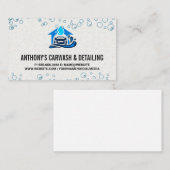 Carte De Visite Icône Lavage de voiture | Bulles (Devant / Derrière)