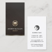 Carte De Visite Icône Librairie Faux Gold Books (Devant / Derrière)