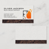 Carte De Visite Icône Logo du travailleur de construction (Devant / Derrière)