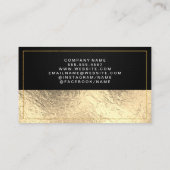 Carte De Visite Icône Lux Gold Foil Black Mesh Home (Dos)