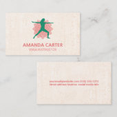 Carte De Visite Icône Mandala | Pose de Yoga guerrier (Devant / Derrière)