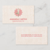 Carte De Visite Icône Mandala | Pose de Yoga texture (Devant / Derrière)