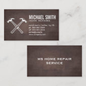 Carte De Visite Icône Marteaux croisés | Arrière - plan de texture (Devant / Derrière)