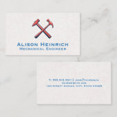 Carte De Visite Icône Marteaux croisés | Mur de texture (Devant / Derrière)