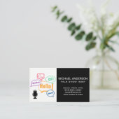 Carte De Visite Icône Microphone | Langues (Debout devant)