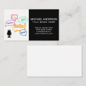 Carte De Visite Icône Microphone | Langues (Devant / Derrière)