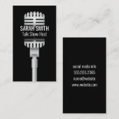 Carte De Visite Icône Microphone | Vague audio numérique (Devant / Derrière)