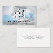 Carte De Visite Icône Molecule | Microscope scientifique (Devant / Derrière)