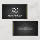 Carte De Visite Icône Molecule | Scientifique (Devant / Derrière)